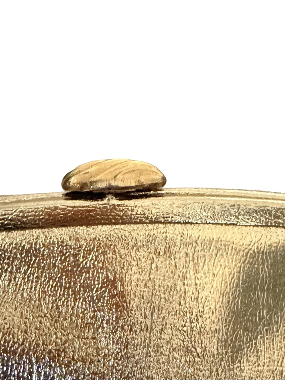 Source Unknown Gold Metallic Frame Clutch